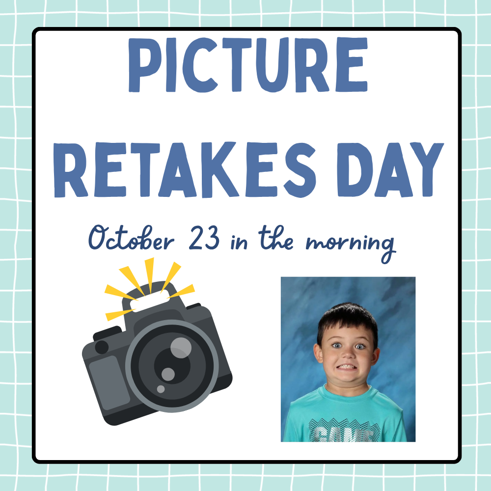 Picture Day Classroom Announcement in Blue Illustrative Style (3)